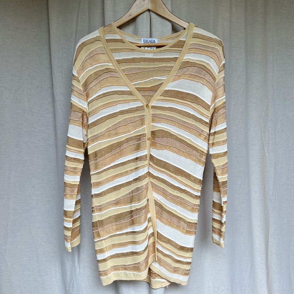 ESCADA | VINTAGE Sunset Knit Twinset Cardigan and Tee (size M)